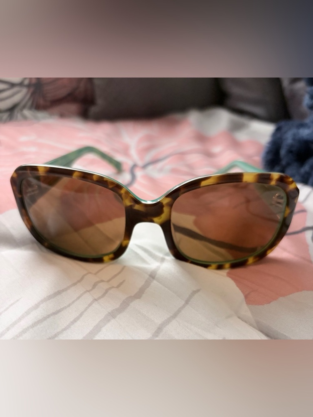 Ashley Grace, Tortoiseshell Brown Polarized Lens Women's Sunglasses